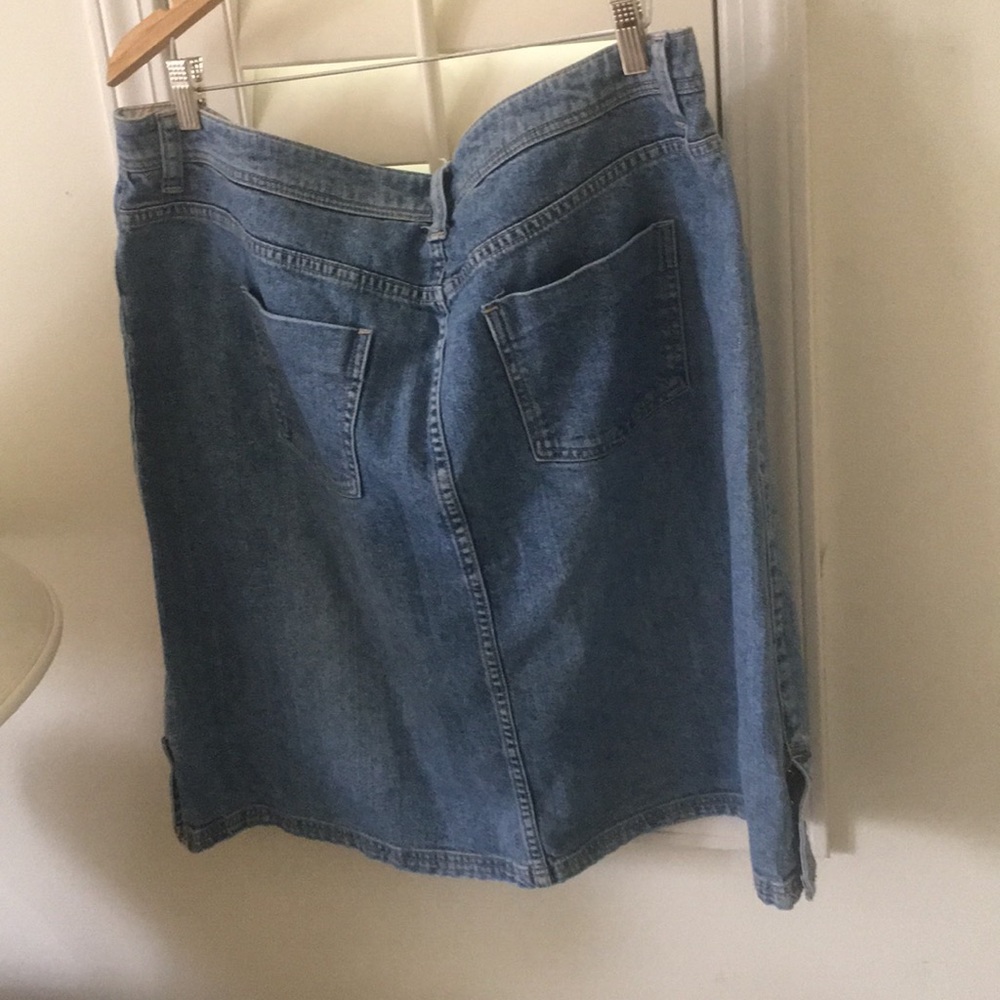 Jean skirt.